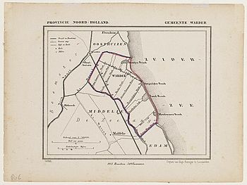 gemeentekaart Warder 1866 gemeenteplattegrond 1866